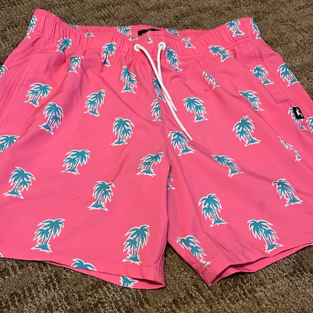Men’s medium 5.5 in inseam fun pattern bathing suit